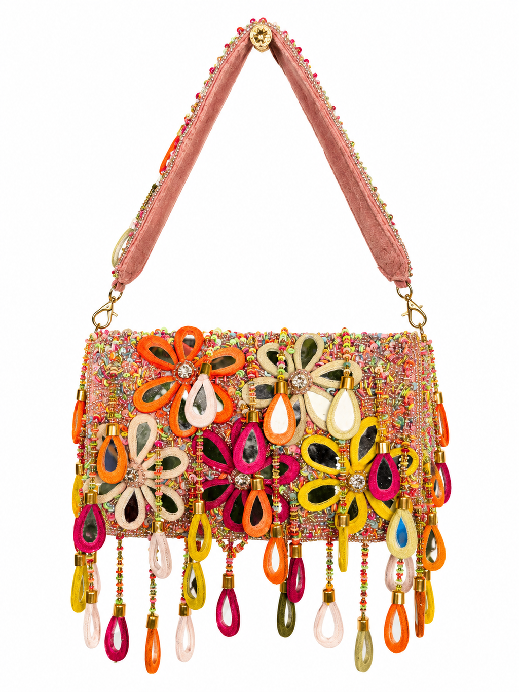 Wild Bloom Flap Bag in Pink- NEW STYLE