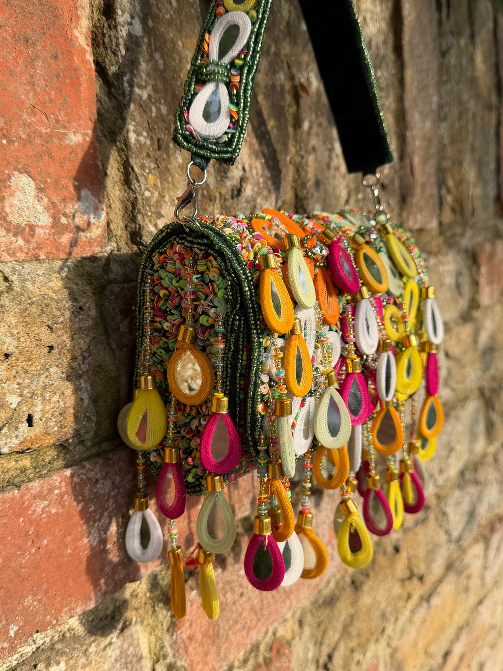 Wild Bloom Flap Bag in Green- NEW STYLE