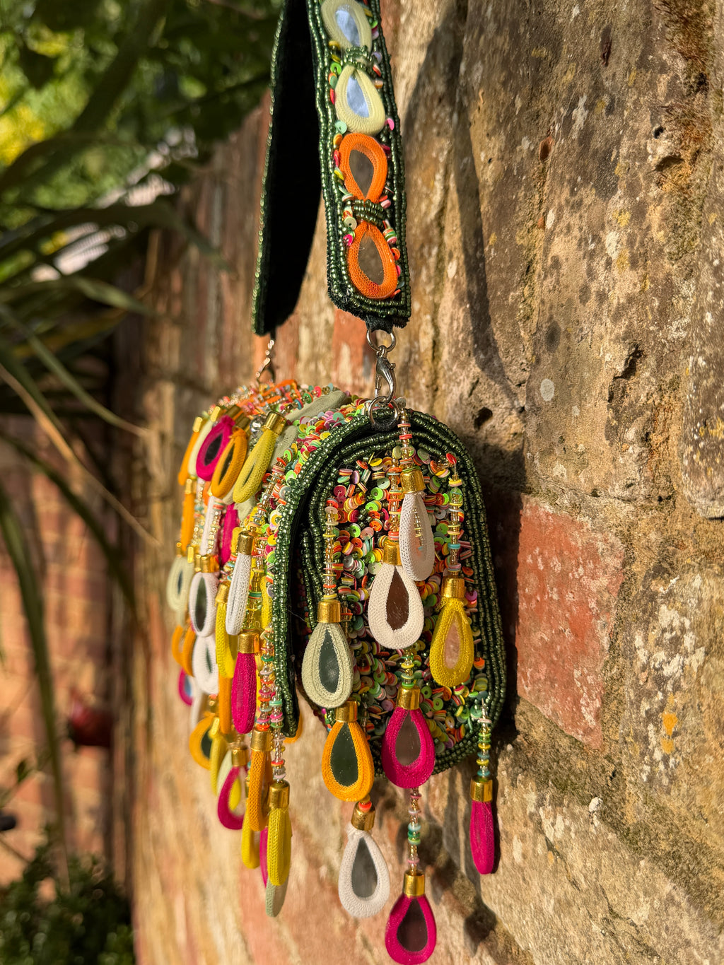 Wild Bloom Flap Bag in Green- NEW STYLE