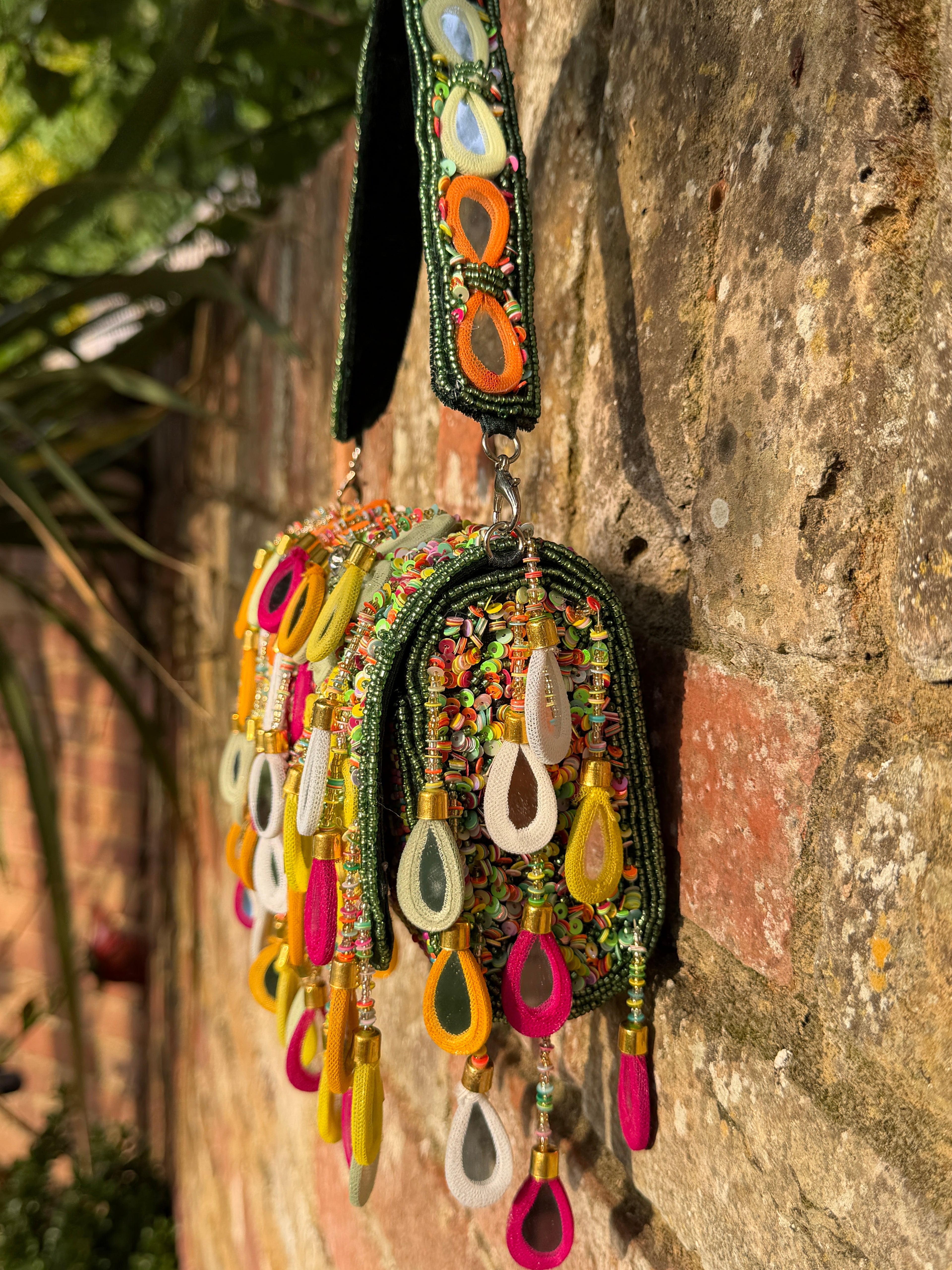 Wild Bloom Flap Bag in Green- NEW STYLE