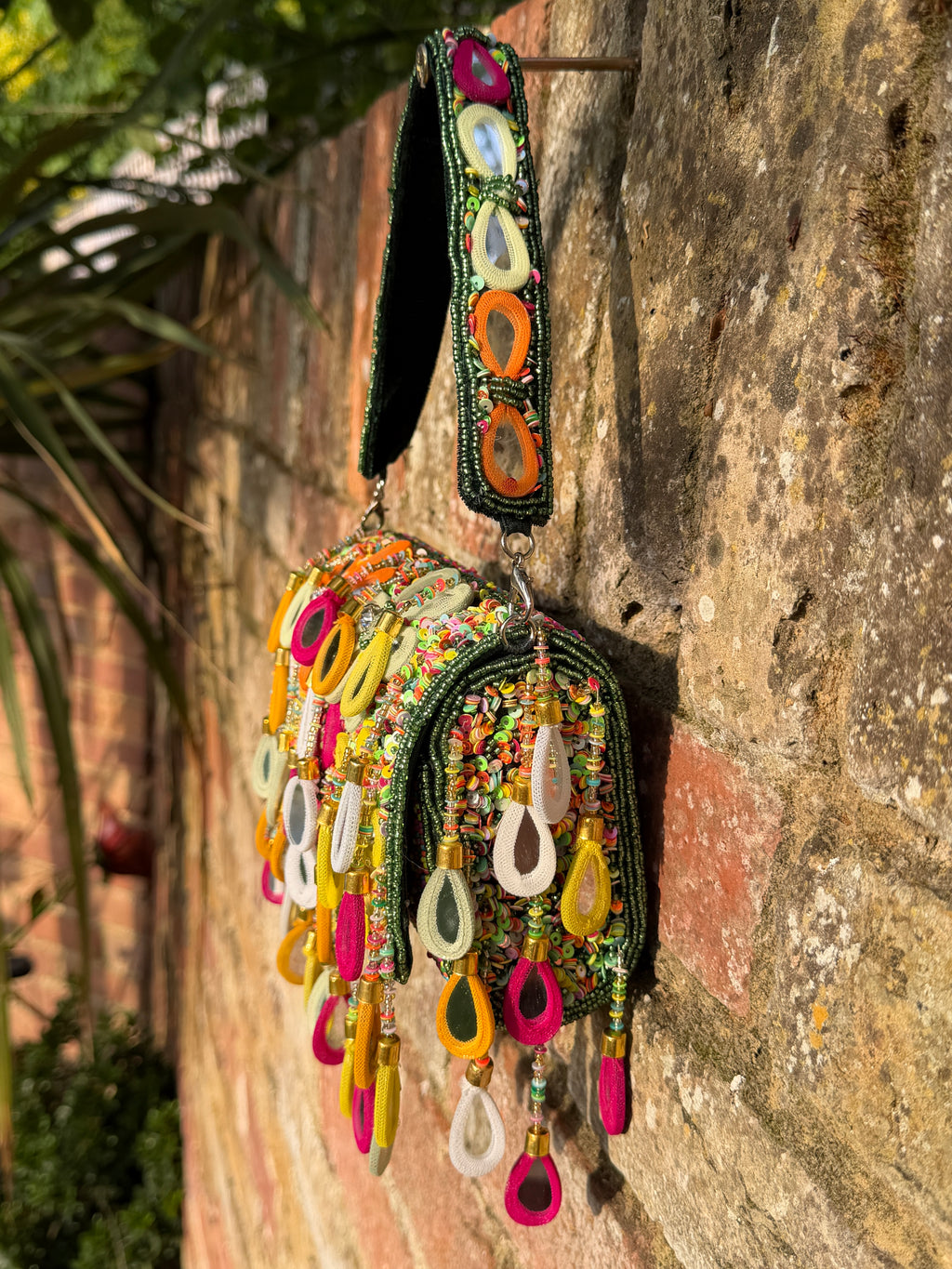 Wild Bloom Flap Bag in Green- NEW STYLE