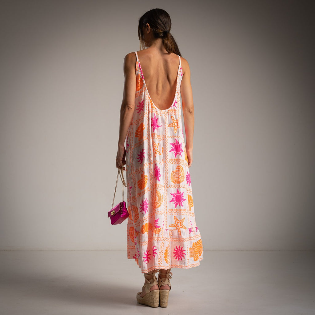 Shell and Sun Beach Cotton Maxi Dress