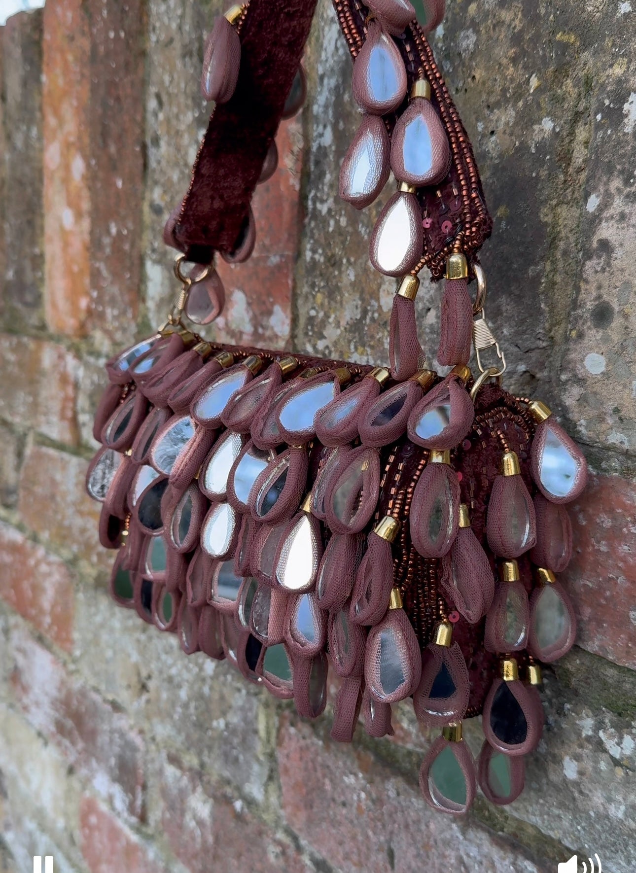 Bohemian Luxe Flap Bag: Espresso Brown Mirror Tassels