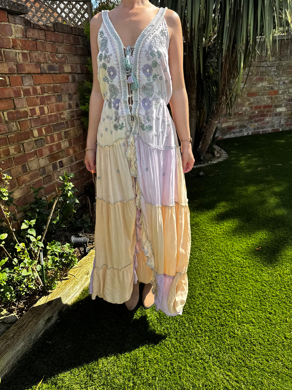 Boho Pastel Kimono Dress