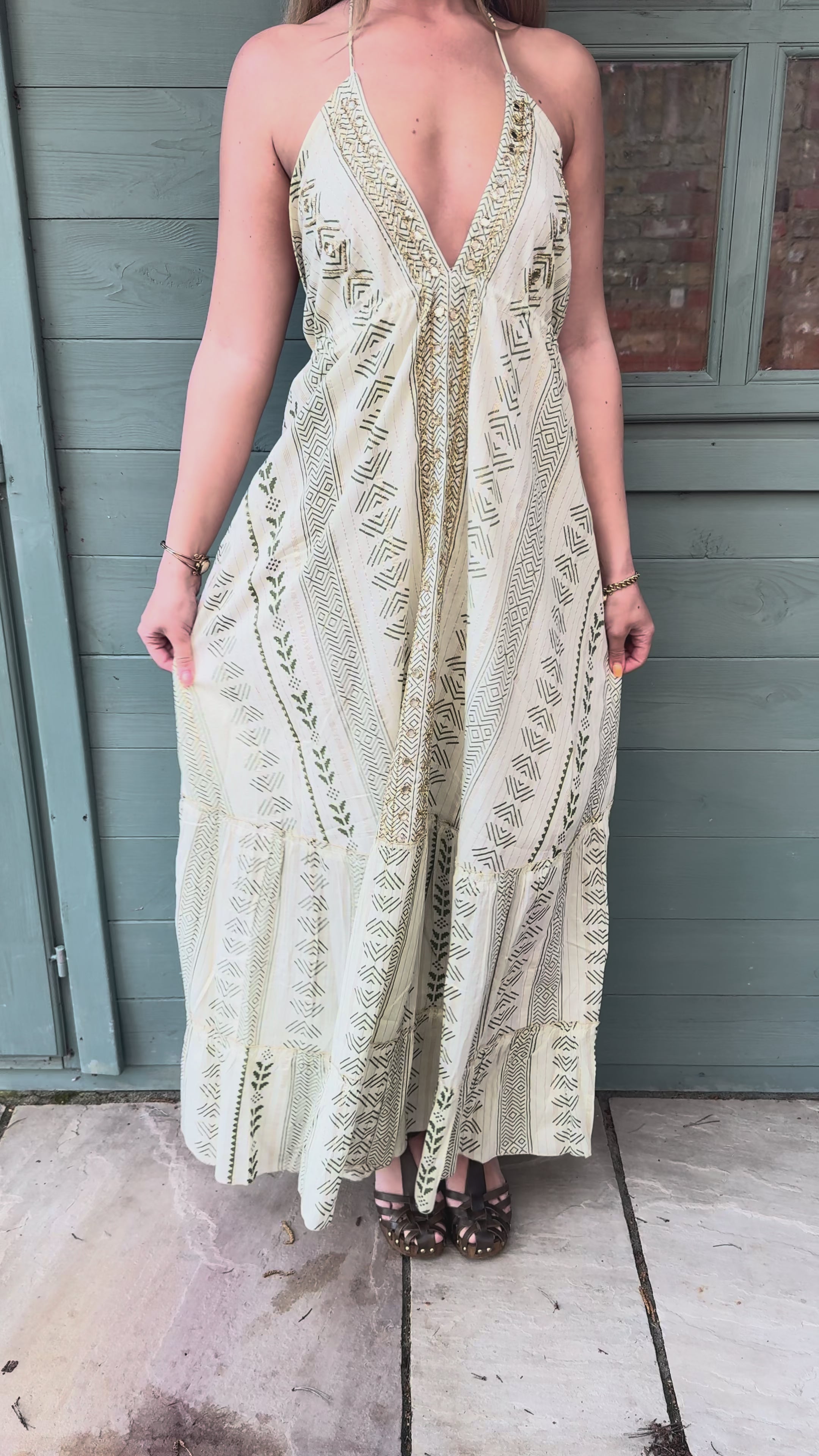 Boho Aztec Halter neck Dress