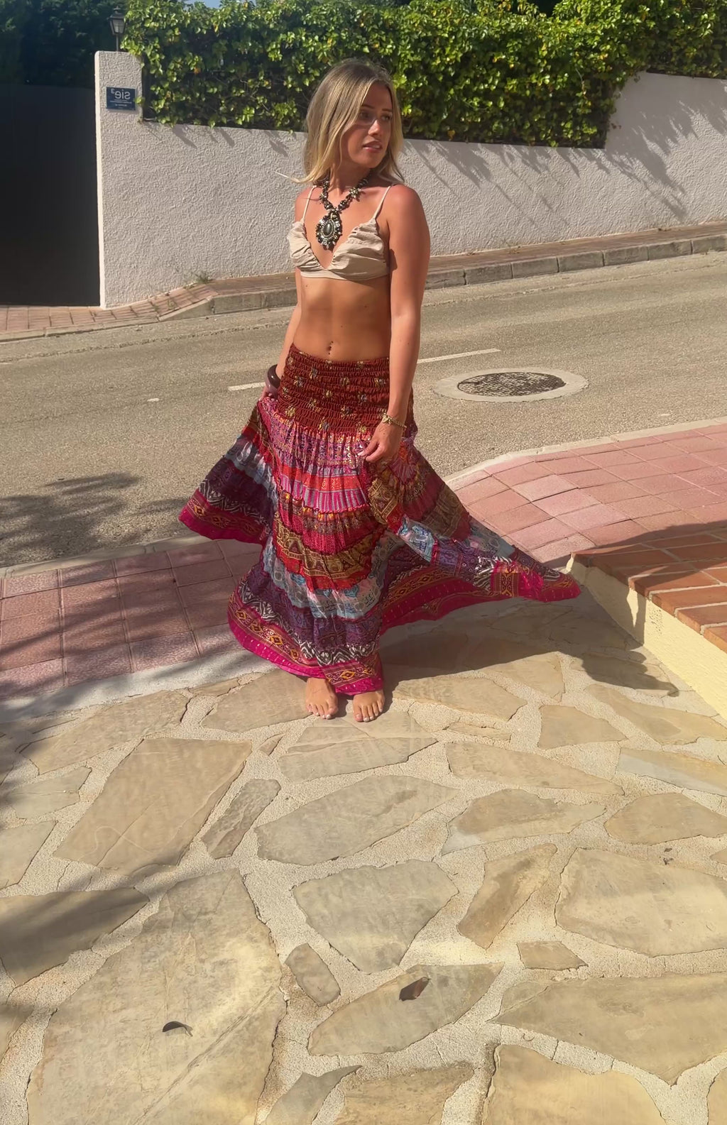 Technicolor Dream Skirt- Boho Hippie Festival Fashion