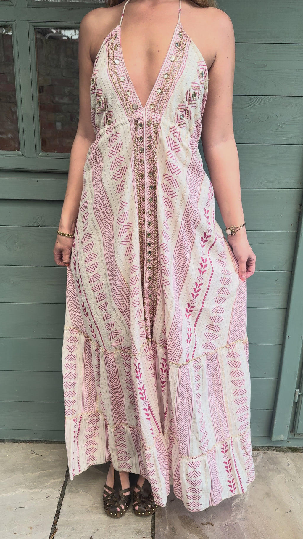 Boho Aztec Halter neck Dress