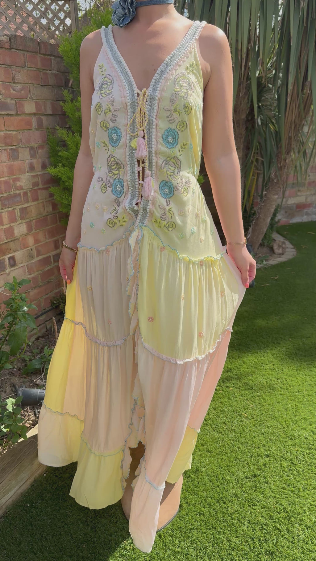 Boho Pastel Kimono Dress